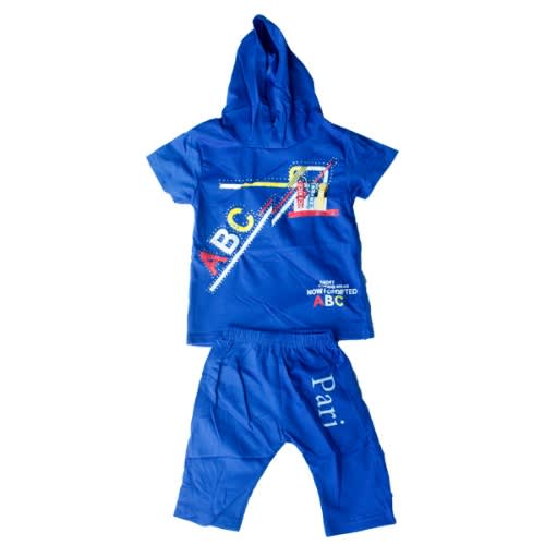 2 Pcs Boys Top And Pant - Blue