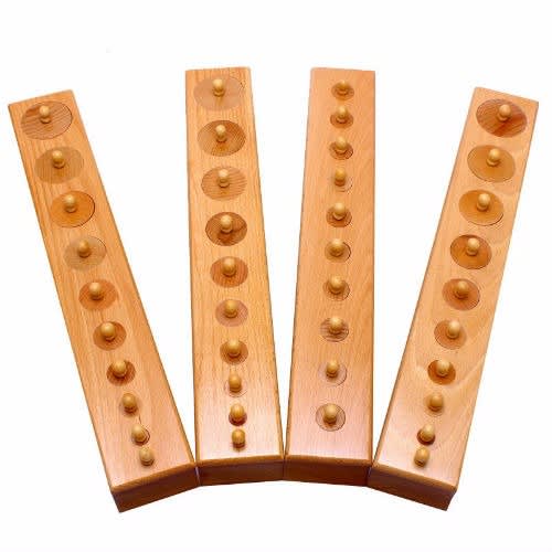 Montessori Knobbed Cylinders - Set of 4