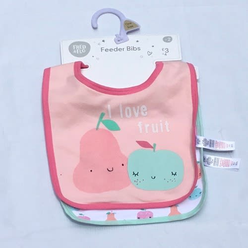 2 Pack Baby Bibs -fruits