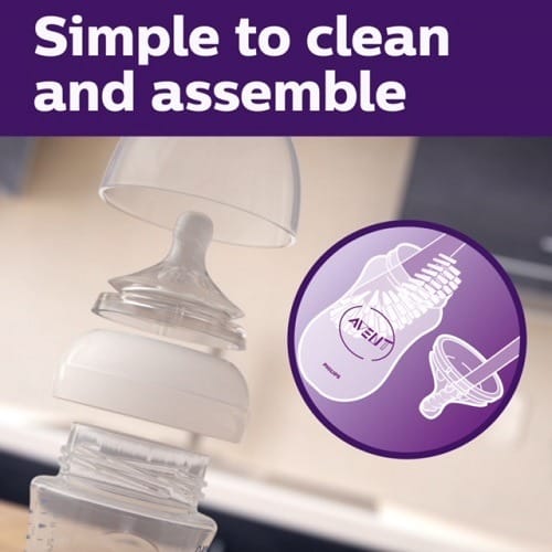 Natural Glass Baby Feeding Bottle 4oz 3pack