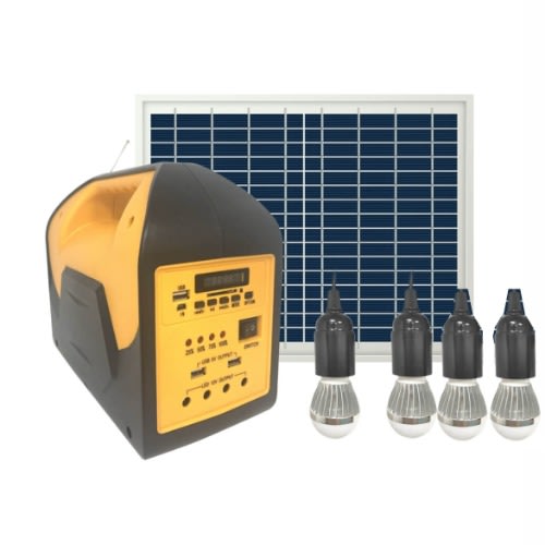 Solar Power Generator With Mp3/fm Radio And 4 Led Super Bright Bulbs