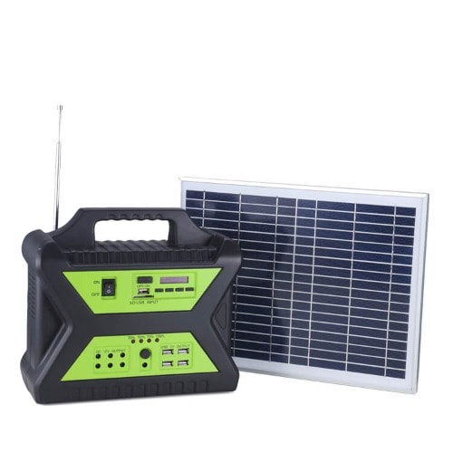 Solar Power Generator With Mp3/fm Radio And 6 Led Super Bright Bulbs