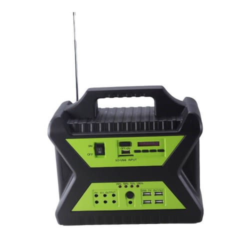 Solar Power Generator With Mp3/fm Radio And 6 Led Super Bright Bulbs