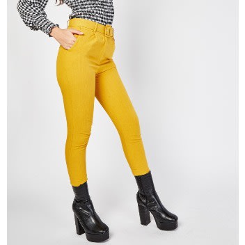Reyon Cigarette Belted Trousers