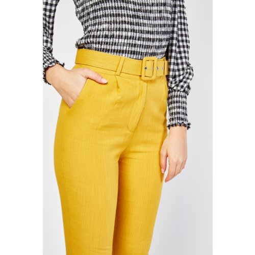 Reyon Cigarette Belted Trousers