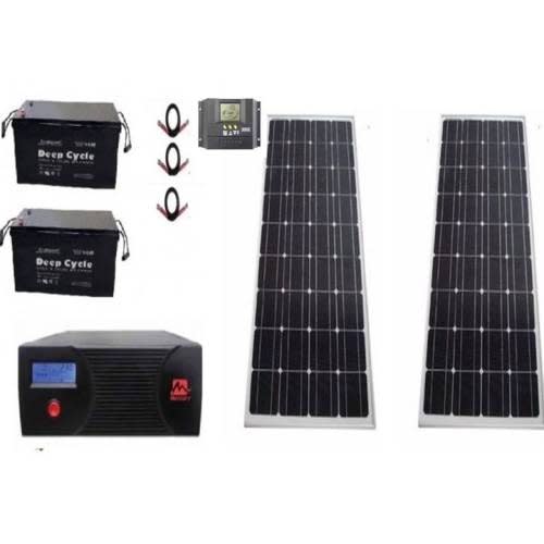2.4kva Solar Kit With 2 Of 100amps Batteries And 2 Of 100watts Solar Panels
