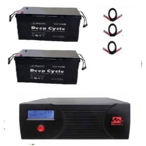 2.4kva Solar Kit With 2 Of 100amps Batteries And 2 Of 100watts Solar Panels