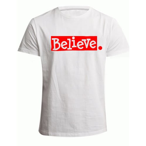 Believe Print Tshirt - White