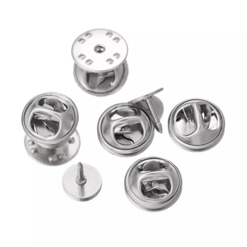 25 Tack Brooch Pins - Silver
