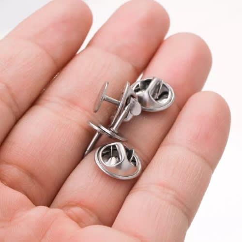 25 Tack Brooch Pins - Silver