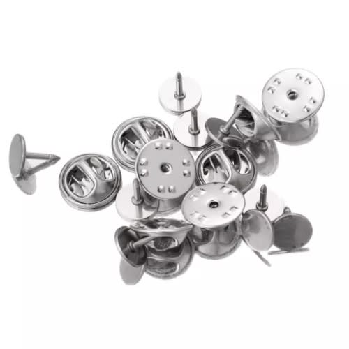 25 Tack Brooch Pins - Silver