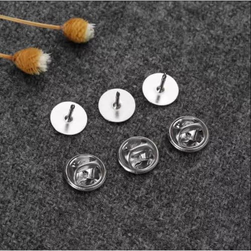 25 Tack Brooch Pins - Silver