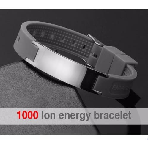Energy Silicon Rubber Bracelet - Grey