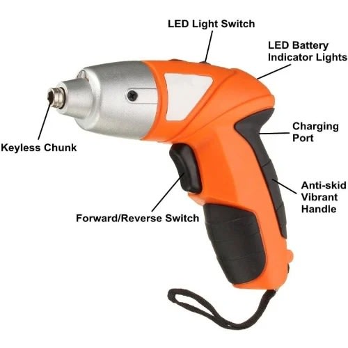 Tuoye Cordless Screwdriver -  2 Pieces With Bits Pistol Grip Drill
