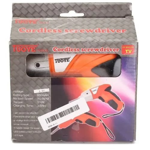 Tuoye Cordless Screwdriver -  2 Pieces With Bits Pistol Grip Drill