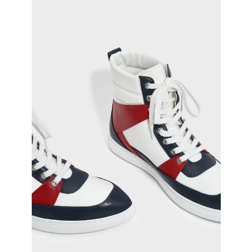 Pointed High Cut Sneakers