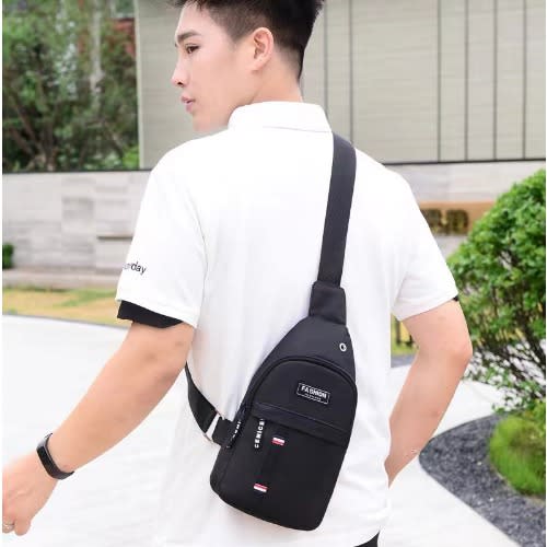 Unisex Cross Body Bag - Black