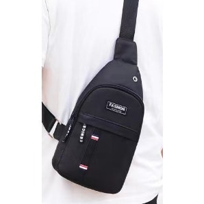 Unisex Cross Body Bag - Black