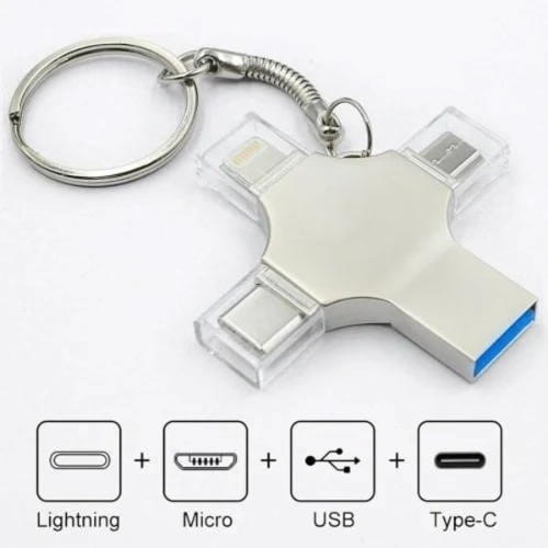 Transparent - 4 In 1 Otg Multi-function Usb Flash Drive - 16GB
