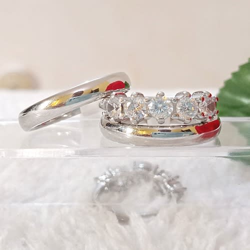 Couple Wedding Rings - Silver