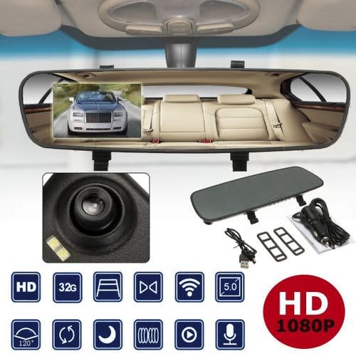 Rear View Mirror Driving Recorder Gps Car Camera