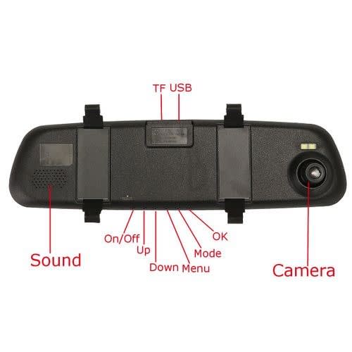 Rear View Mirror Driving Recorder Gps Car Camera