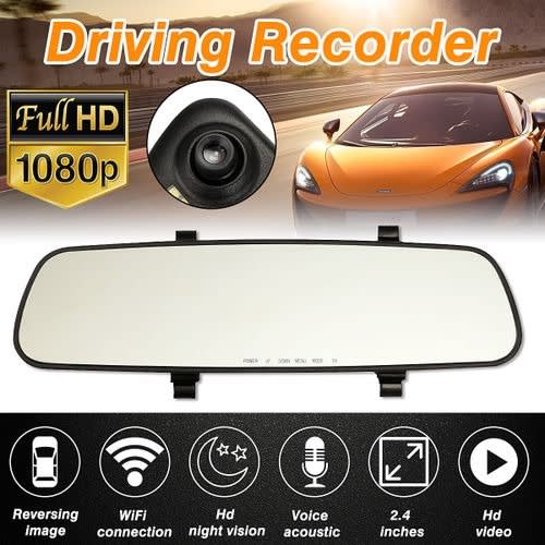 Rear View Mirror Driving Recorder Gps Car Camera