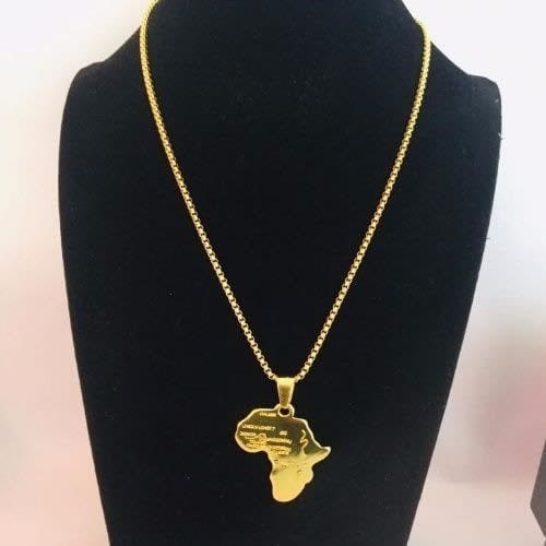 Map Of Africa Pendant And Necklace