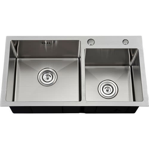 Hand Made 304 Stainless Steel Sink - Double Bowl