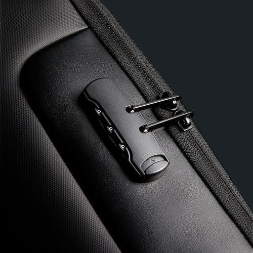 15.6" Well-padded Business Casual Travel Usb Laptop Bag - Black