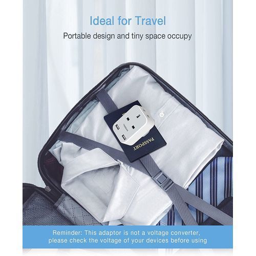 Wall Charger UK Power Strip USB Adapter 2 Pin To 3 Pin Plug