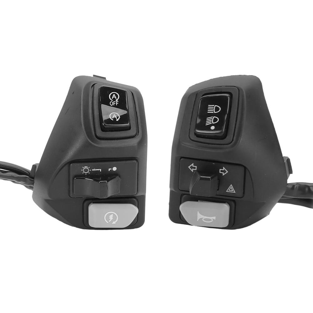 2PCS Handlebar Switch Low/High Beam Horn Button Replacement