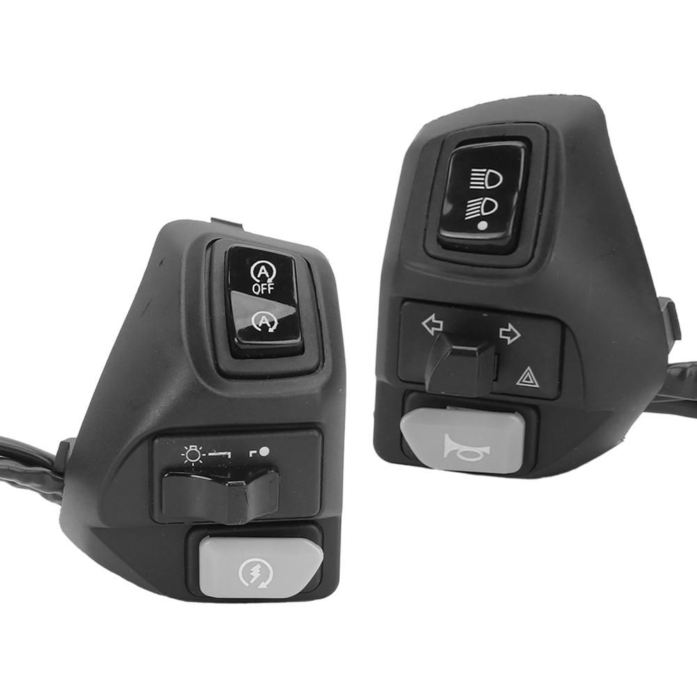 2PCS Handlebar Switch Low/High Beam Horn Button Replacement