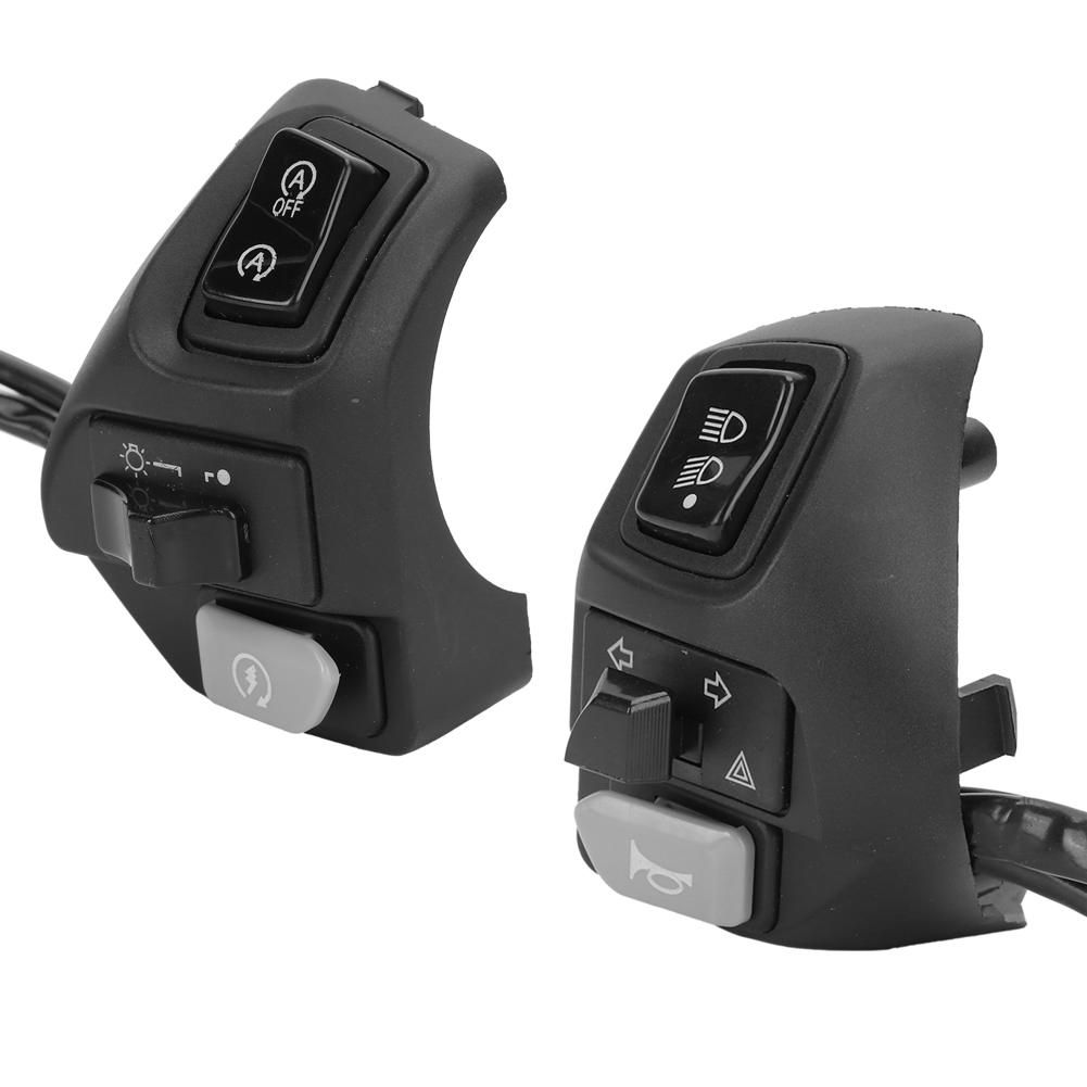 2PCS Handlebar Switch Low/High Beam Horn Button Replacement