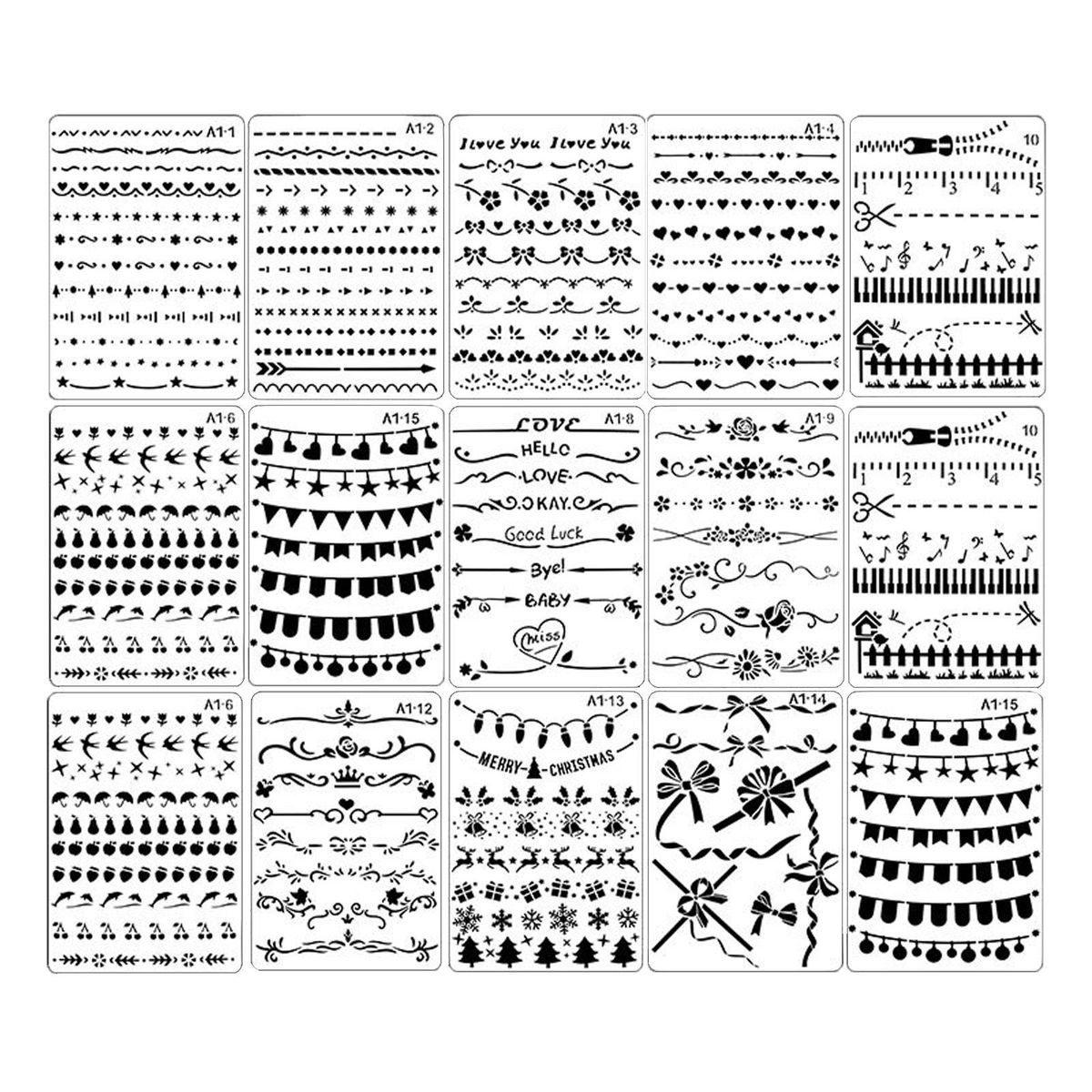 Mixed Split Line Template Stencil For Background Scrapbooking DIY Card