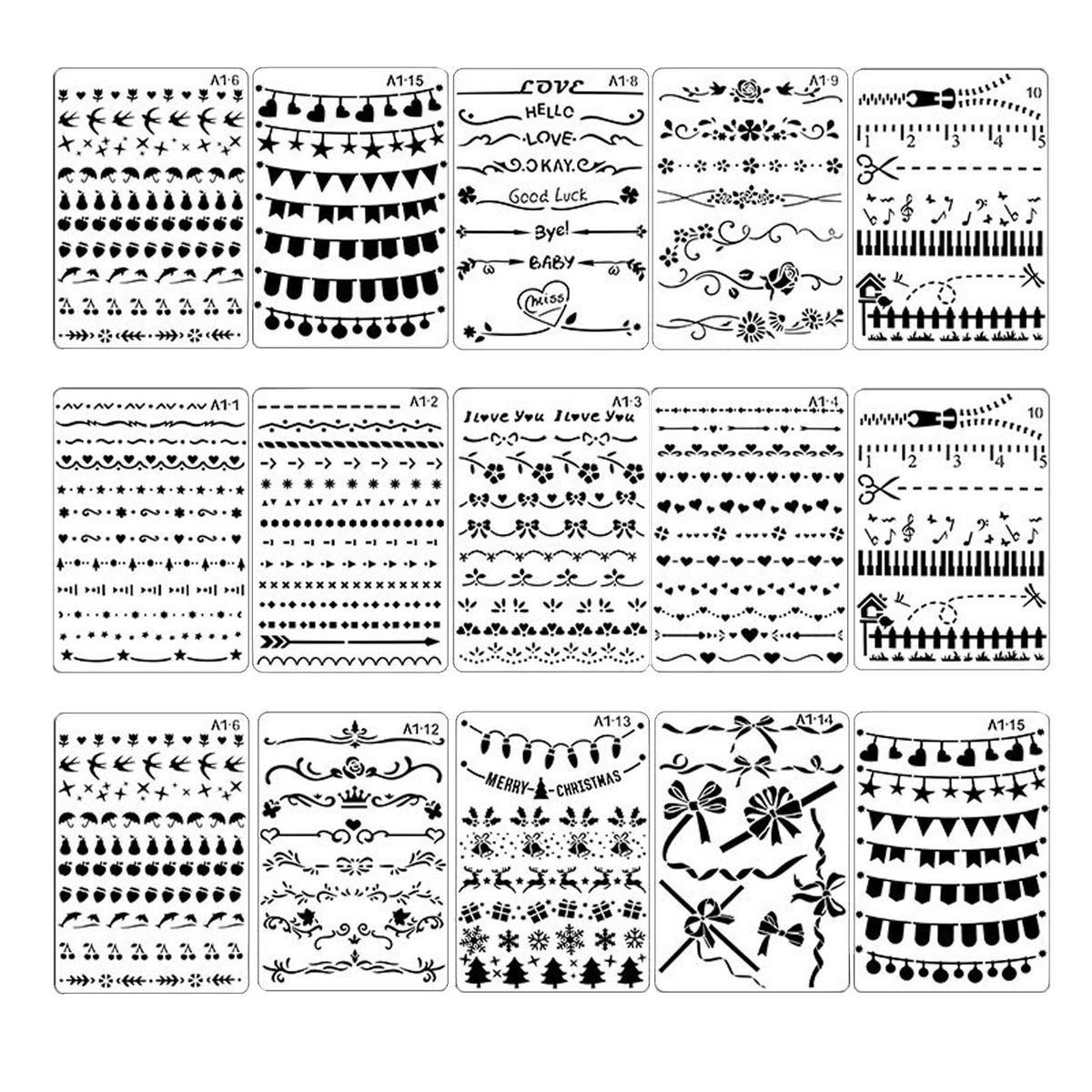 Mixed Split Line Template Stencil For Background Scrapbooking DIY Card