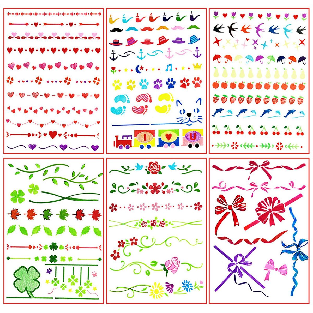 Mixed Split Line Template Stencil For Background Scrapbooking DIY Card