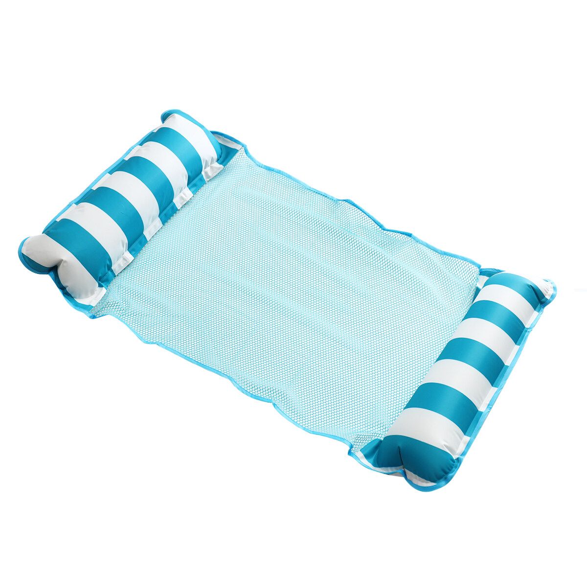 Inflatable Water Hammock Floating Bed Sports Air Mattress Lounge Chair DrifterS Light Blue-Single