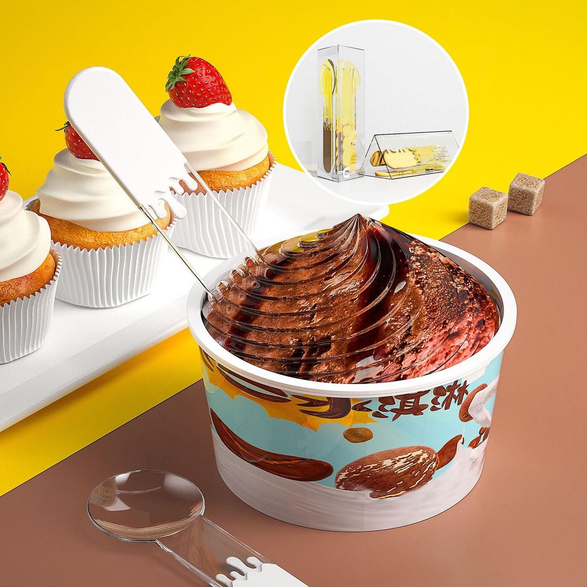 Stylish Dessert Spoon Design Versatile Food-grade Spoon Set for Home White