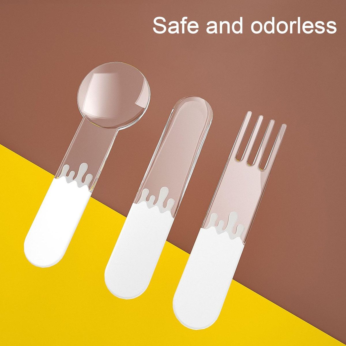 Stylish Dessert Spoon Design Versatile Food-grade Spoon Set for Home White