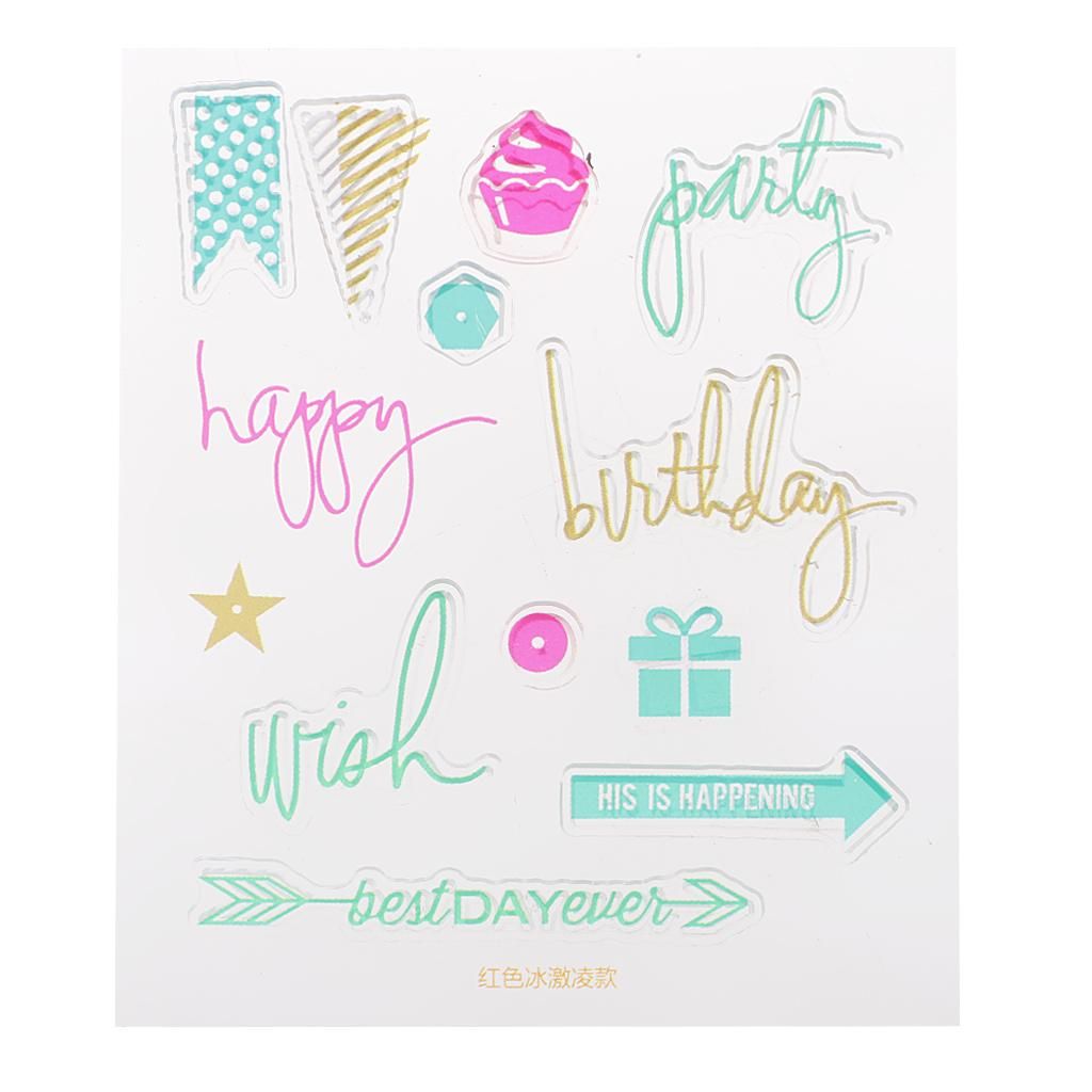 Transparent Clear Silicone Seal Stamp Sheet Kids Crafts