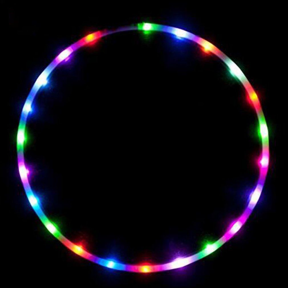 LED Colorful Fitness Circle Performing Arts Abdominal Loss Light Fitness Crossfit-Burgundy