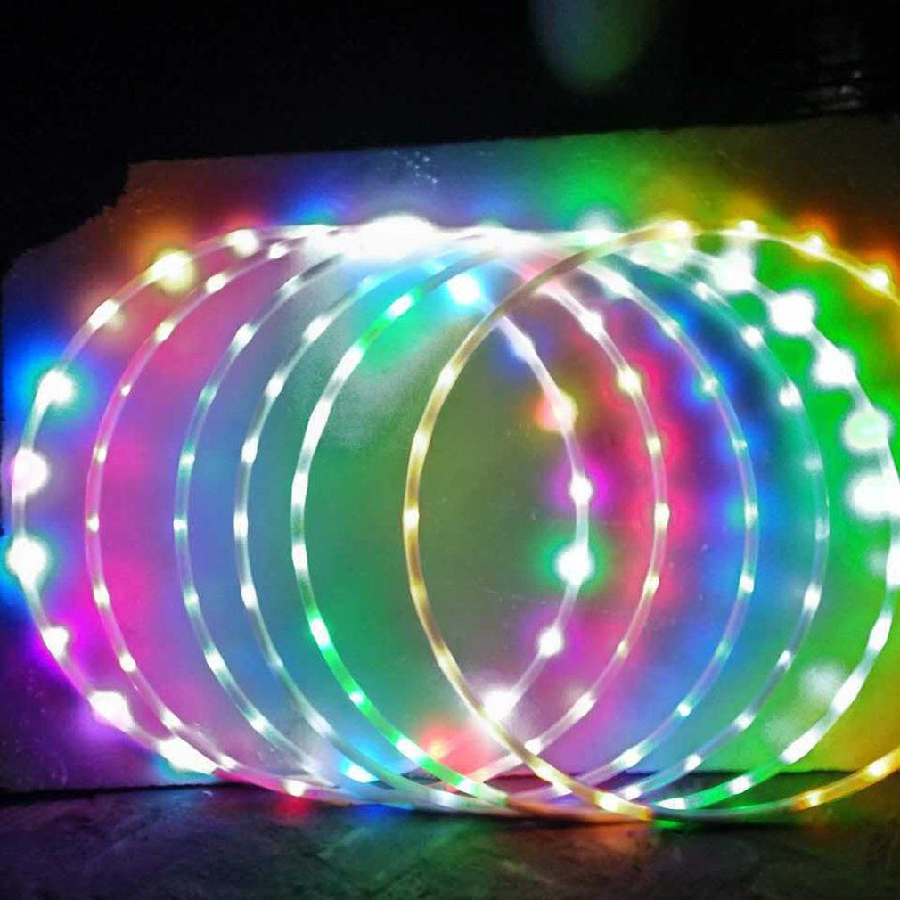 LED Colorful Fitness Circle Performing Arts Abdominal Loss Light Fitness Crossfit-Burgundy