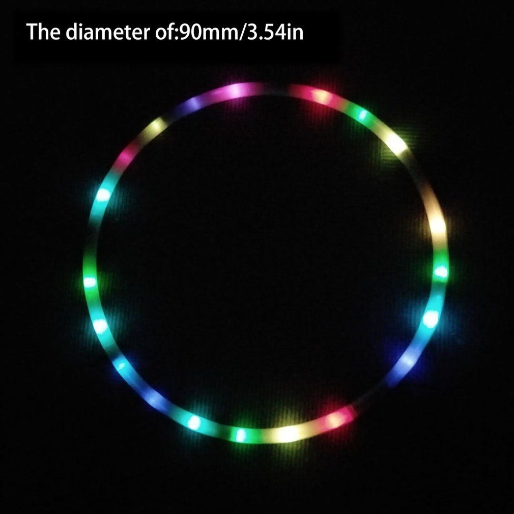 LED Colorful Fitness Circle Performing Arts Abdominal Loss Light Fitness Crossfit-Burgundy