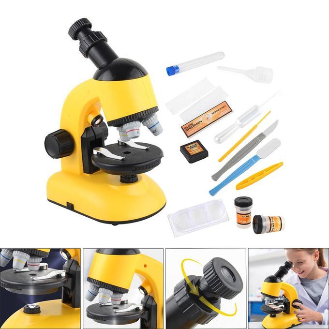 Microscope Kids Science Toy,    Learning Toys Yellow