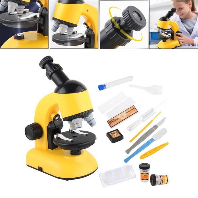 Microscope Kids Science Toy,    Learning Toys Yellow