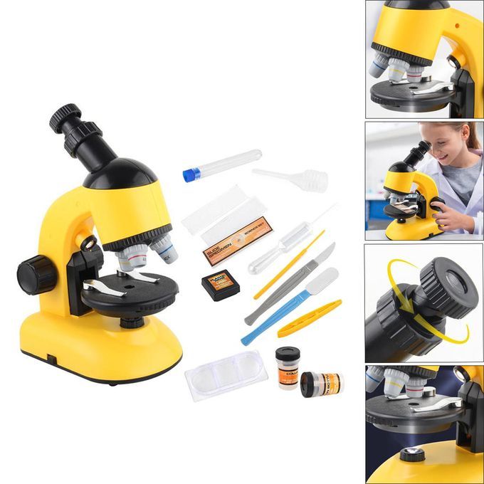 Microscope Kids Science Toy,    Learning Toys Yellow