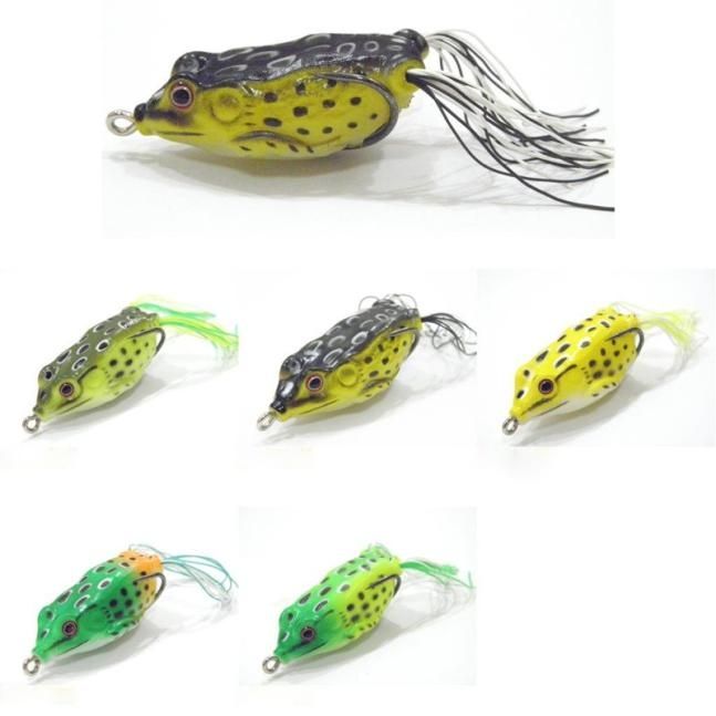5 Hollow Body Topwater Frogs Fishing Lures Baits With