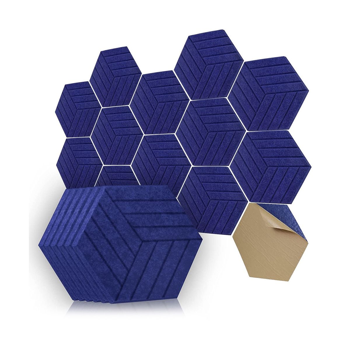 Sound Proof Panels Hexagon Self-Adhesive12 Pcs Acoustic Panel Sound Dampening Panel for Studio Office Home5