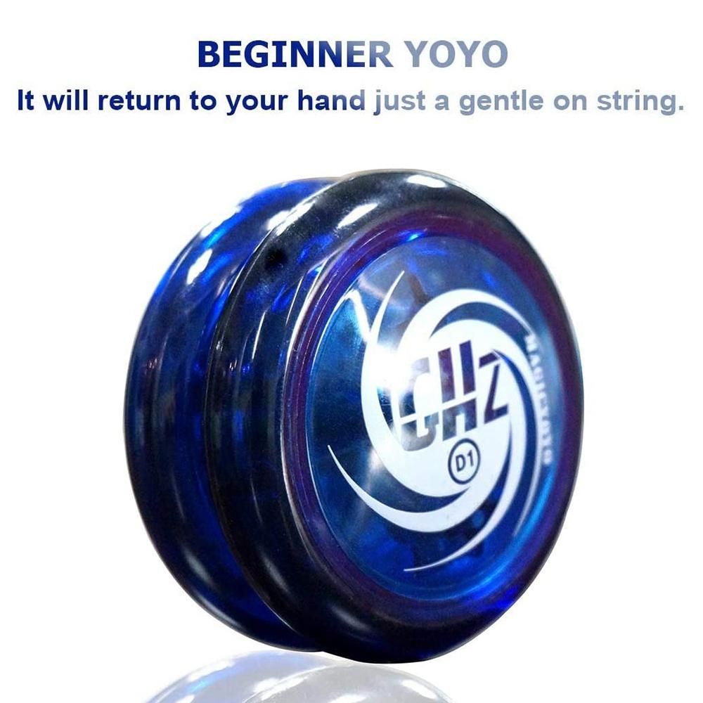 Multicolor MAGICYOYO Responsive Yoyo D1 GHZ,Professional Looping Yoyos for Kids Beginner with Yoyo Strings+Finger Cot+Yoyo Bag,Blue